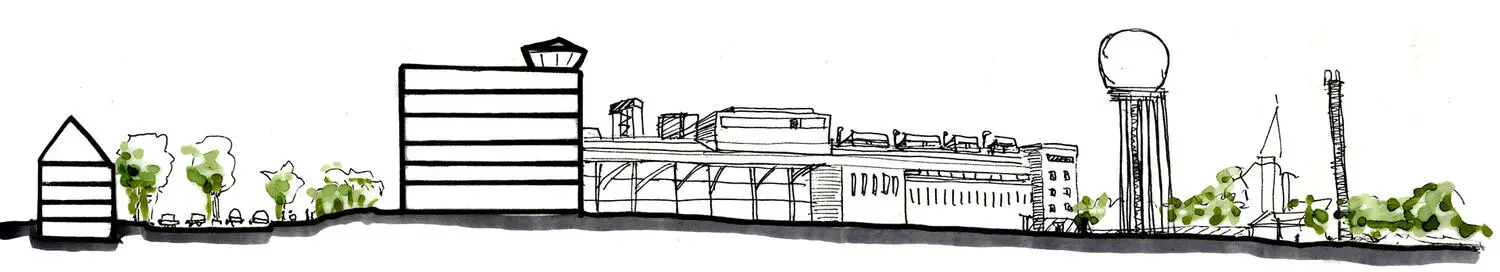Section sketch of Tempelhof airport field