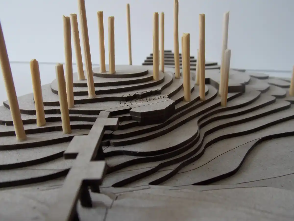 Physical topographic model for grading and drainage study