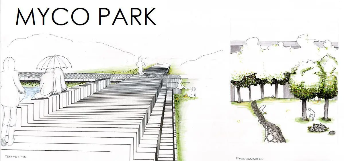 Perspective drawing of Myco Park